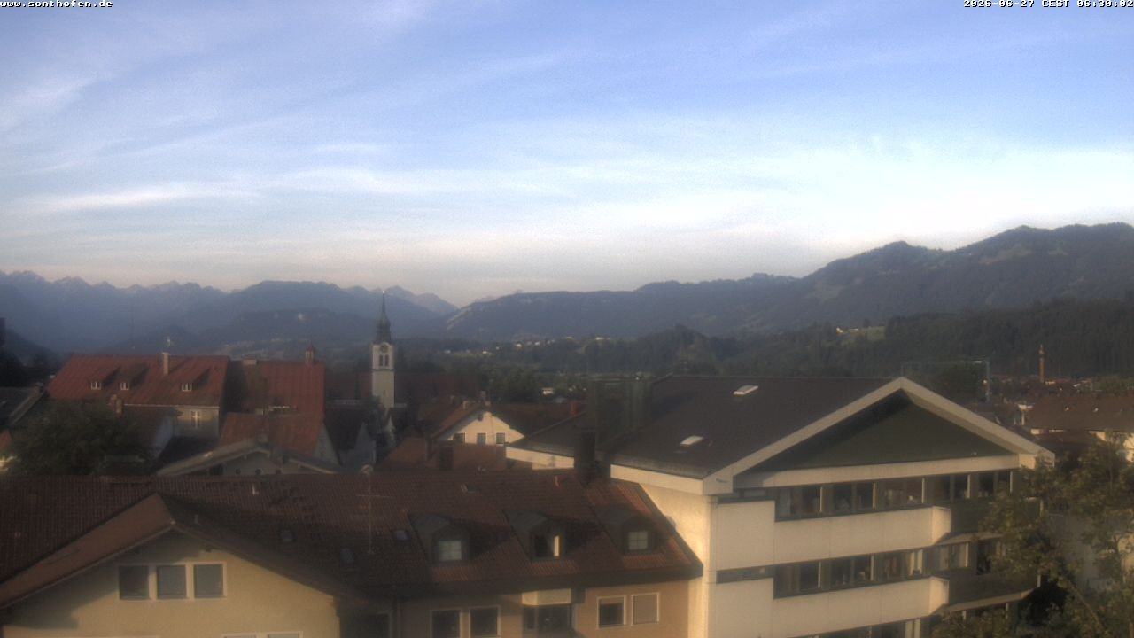Archiv Foto Webcam Ausblick Rathaus Sonthofen