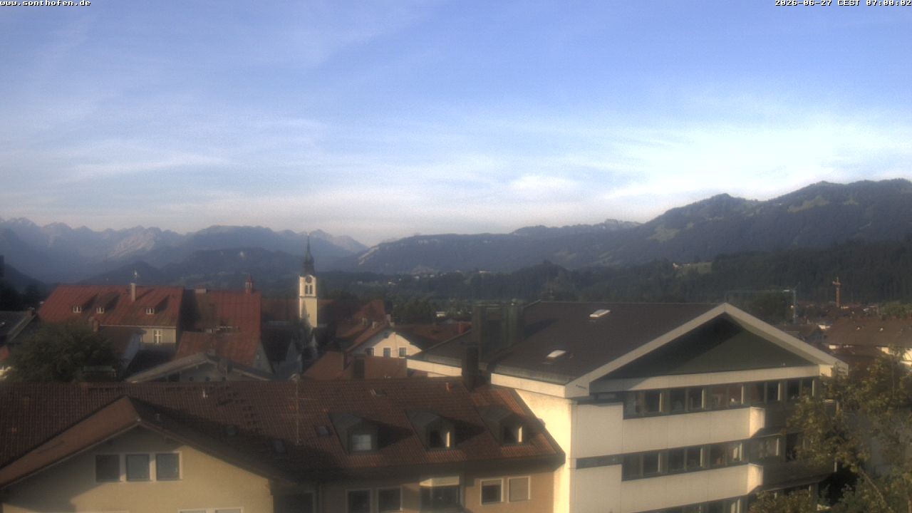 Archiv Foto Webcam Ausblick Rathaus Sonthofen