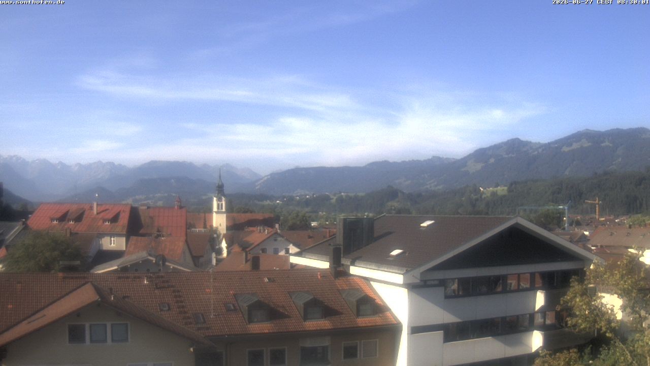 Archiv Foto Webcam Ausblick Rathaus Sonthofen