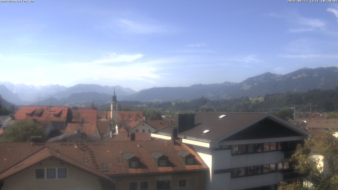Archiv Foto Webcam Ausblick Rathaus Sonthofen