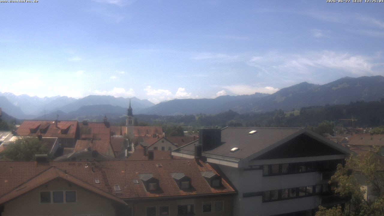Archiv Foto Webcam Ausblick Rathaus Sonthofen