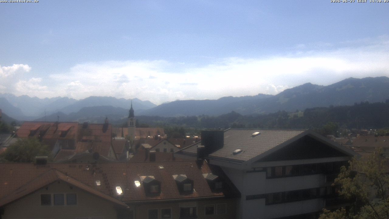 Archiv Foto Webcam Ausblick Rathaus Sonthofen