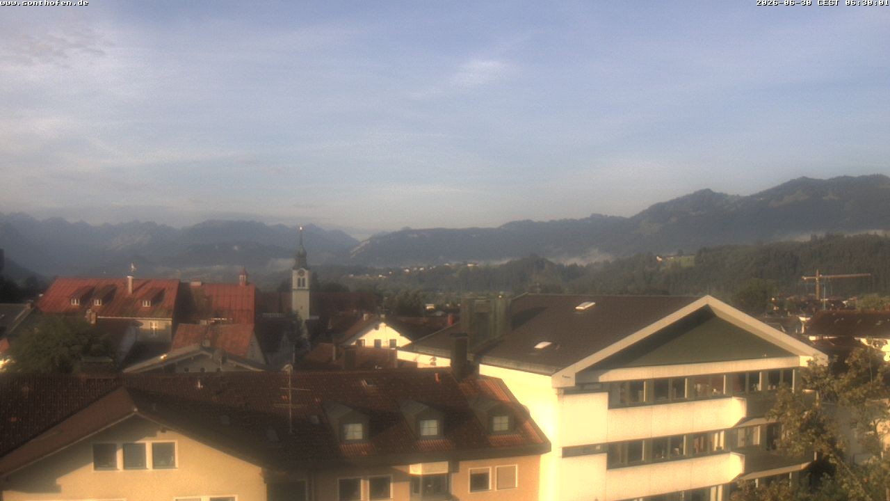 Archiv Foto Webcam Ausblick Rathaus Sonthofen