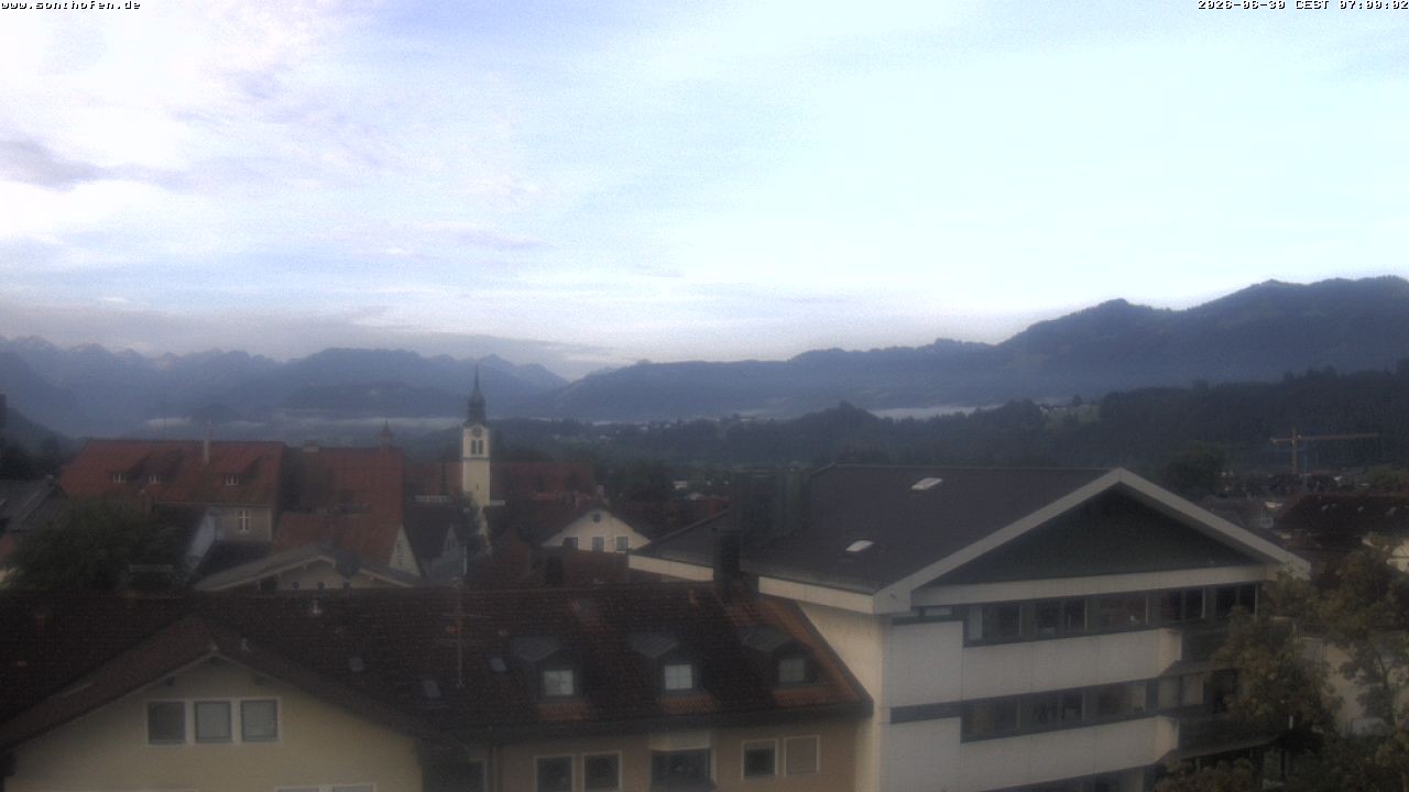 Archiv Foto Webcam Ausblick Rathaus Sonthofen