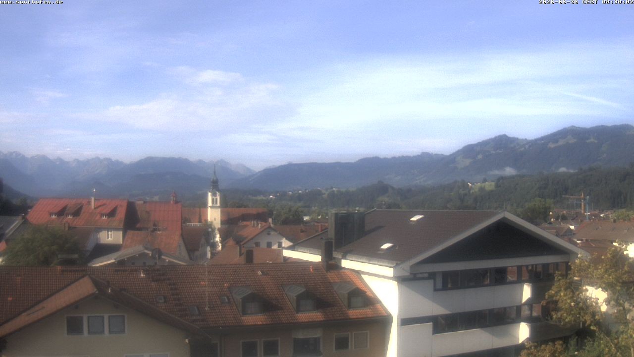 Archiv Foto Webcam Ausblick Rathaus Sonthofen