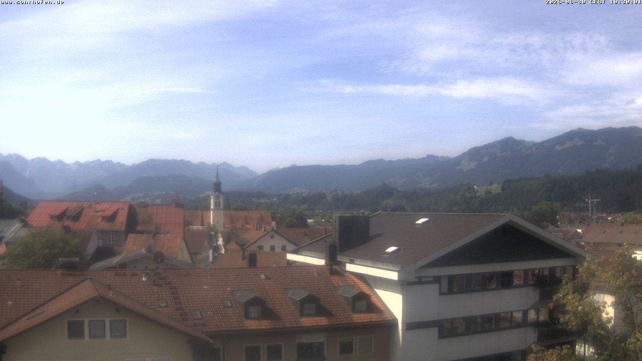 Archiv Foto Webcam Ausblick Rathaus Sonthofen