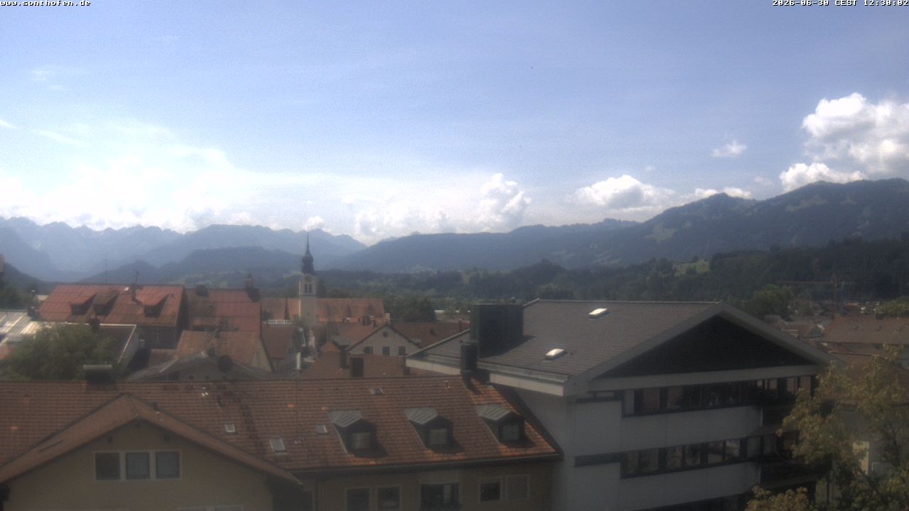 Archiv Foto Webcam Ausblick Rathaus Sonthofen