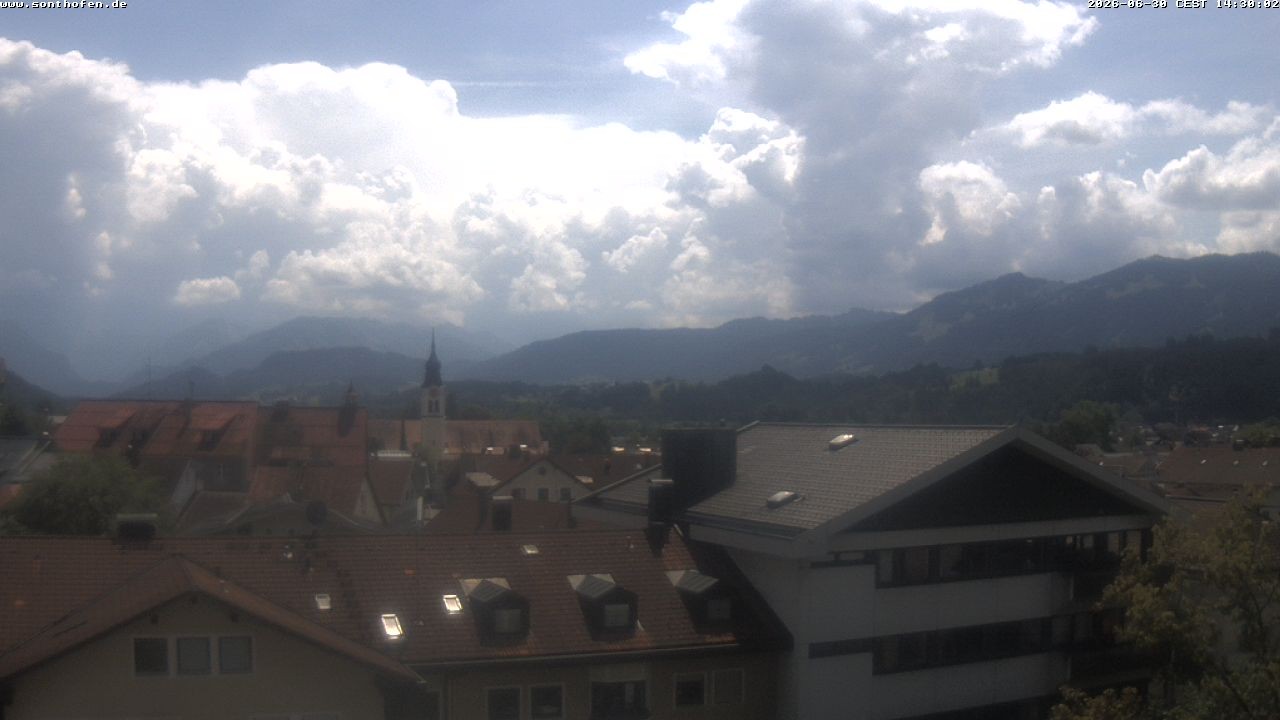Archiv Foto Webcam Ausblick Rathaus Sonthofen