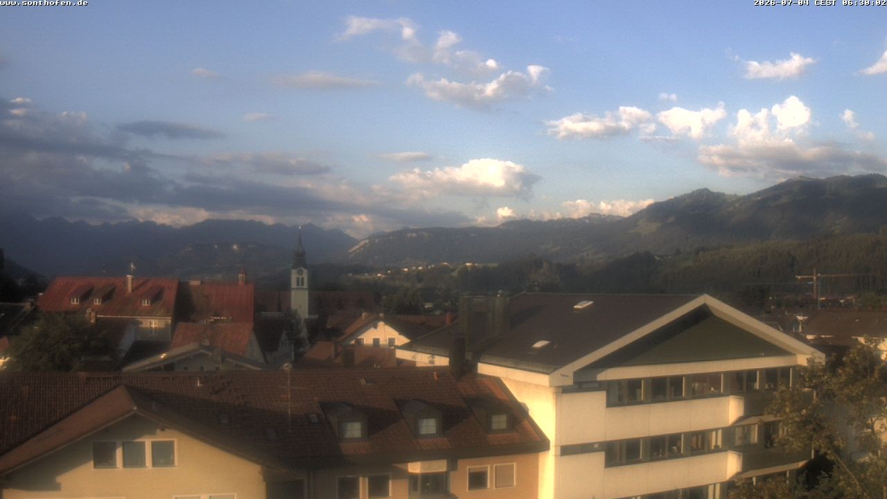 Archiv Foto Webcam Ausblick Rathaus Sonthofen