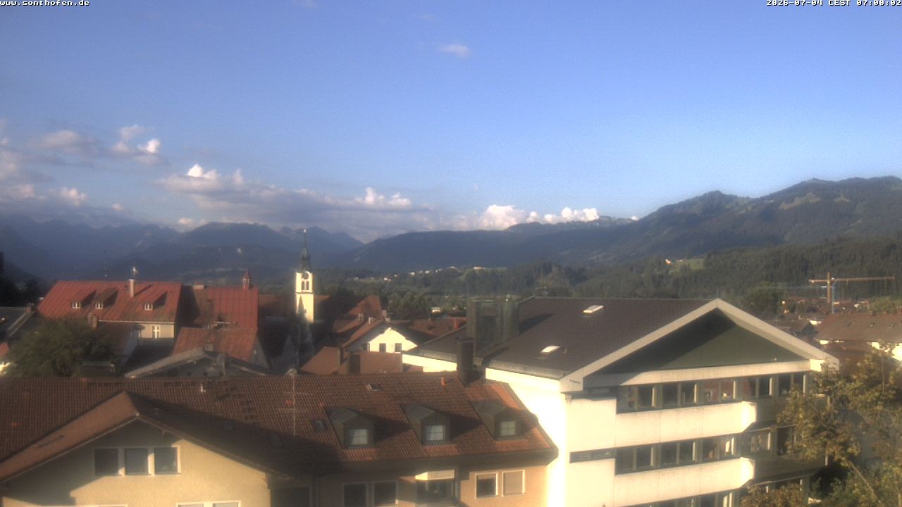 Archiv Foto Webcam Ausblick Rathaus Sonthofen