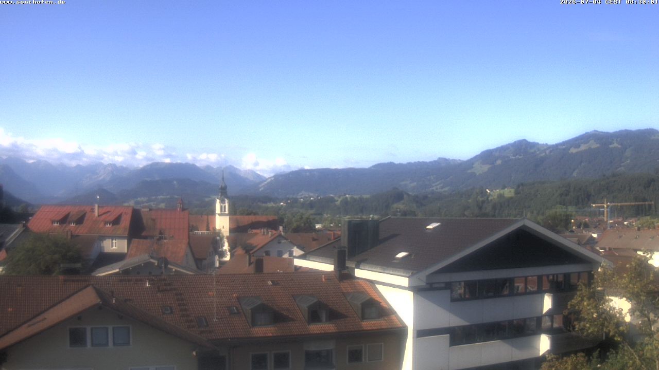 Archiv Foto Webcam Ausblick Rathaus Sonthofen
