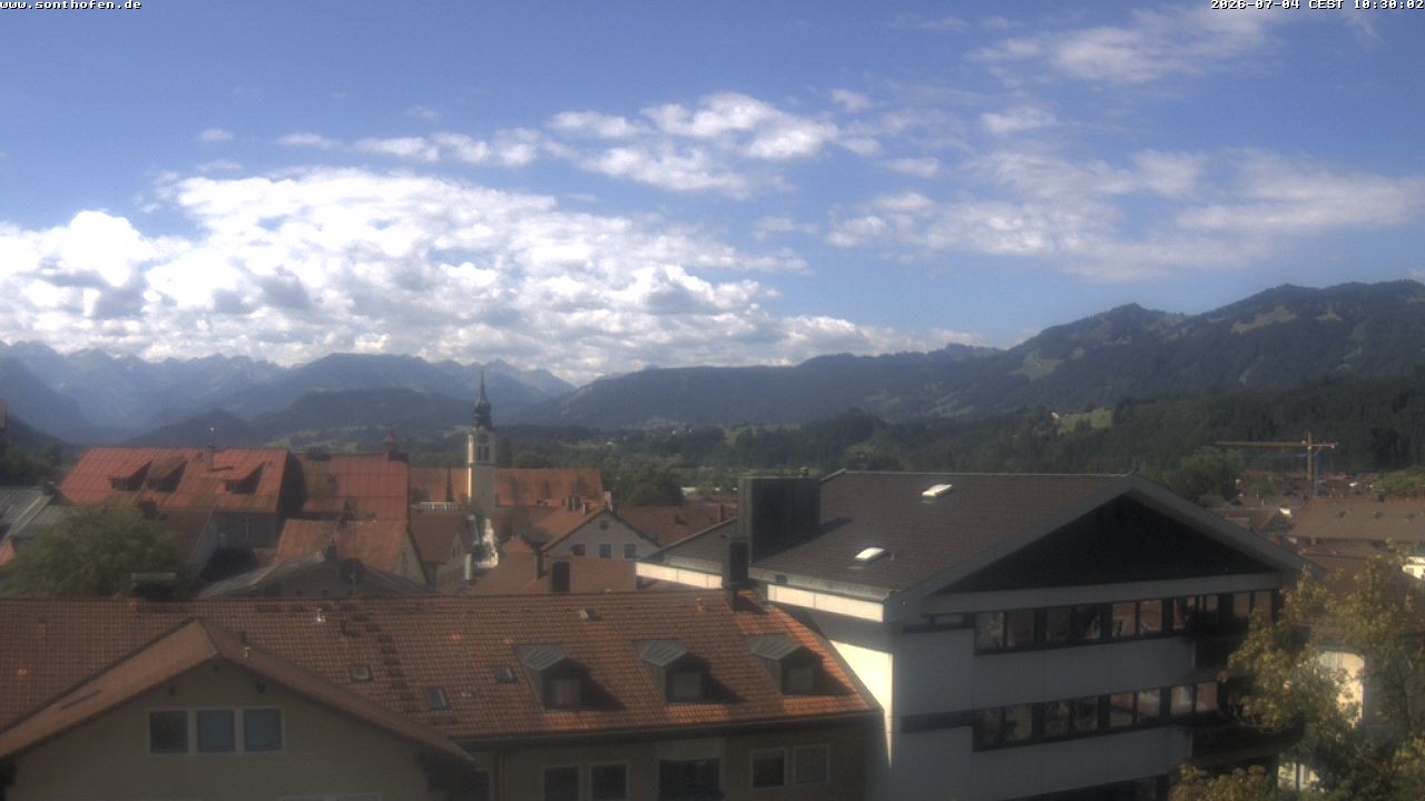 Archiv Foto Webcam Ausblick Rathaus Sonthofen