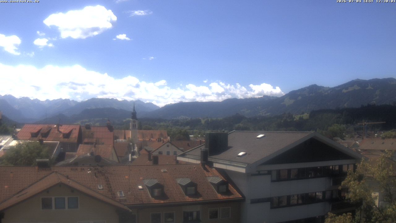 Archiv Foto Webcam Ausblick Rathaus Sonthofen