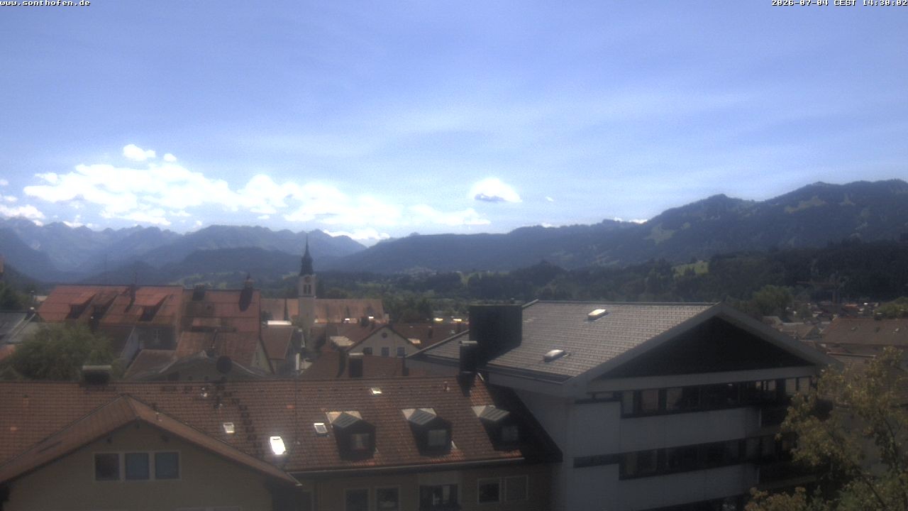 Archiv Foto Webcam Ausblick Rathaus Sonthofen