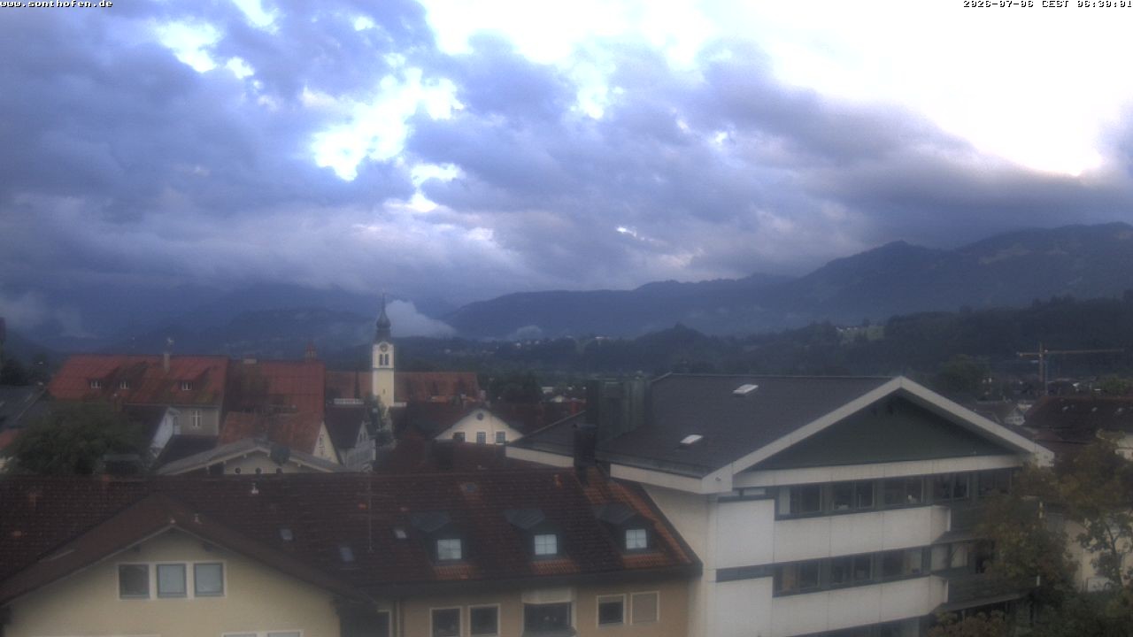 Archiv Foto Webcam Ausblick Rathaus Sonthofen