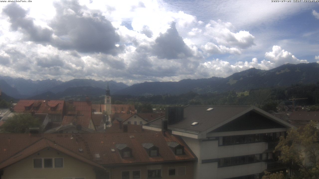 Archiv Foto Webcam Ausblick Rathaus Sonthofen