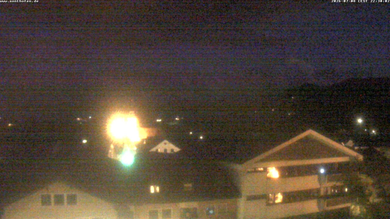 Archived image Webcam View from the town hall in Sonthofen
