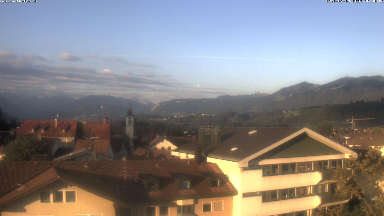 Archiv Foto Webcam Ausblick Rathaus Sonthofen