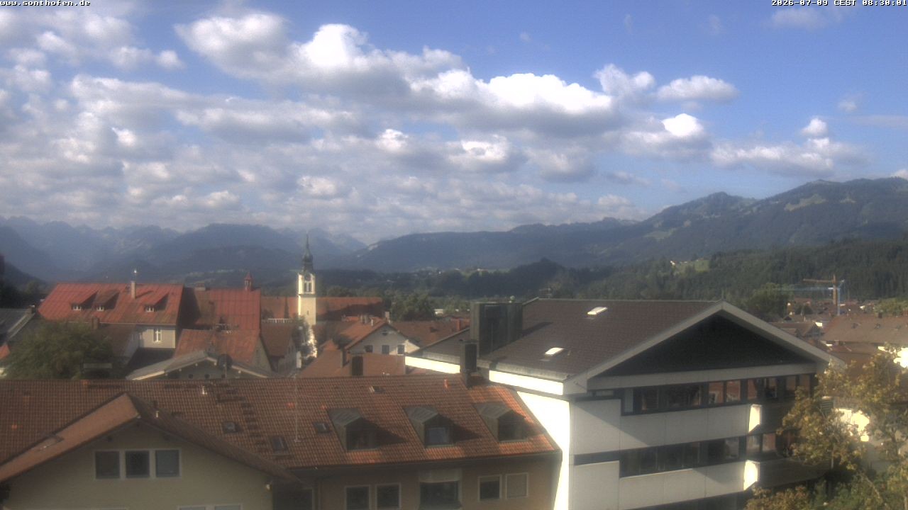 Archiv Foto Webcam Ausblick Rathaus Sonthofen