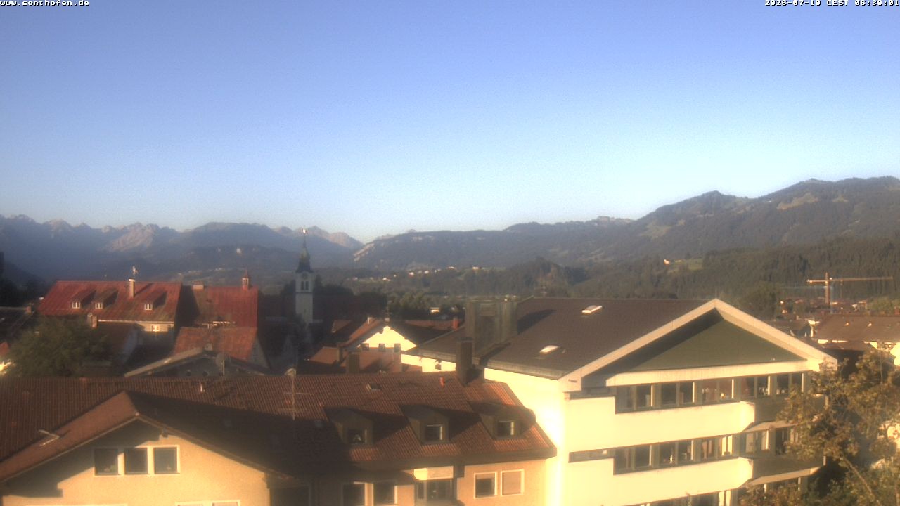 Archiv Foto Webcam Ausblick Rathaus Sonthofen