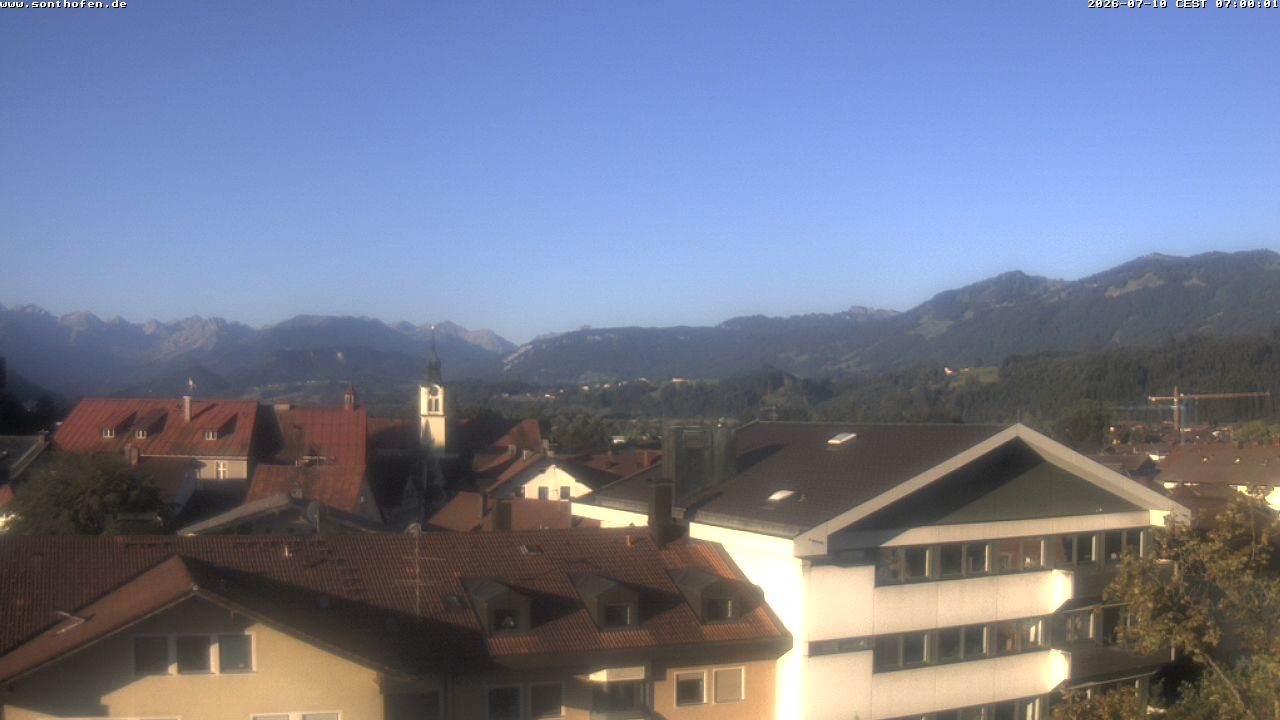 Archiv Foto Webcam Ausblick Rathaus Sonthofen