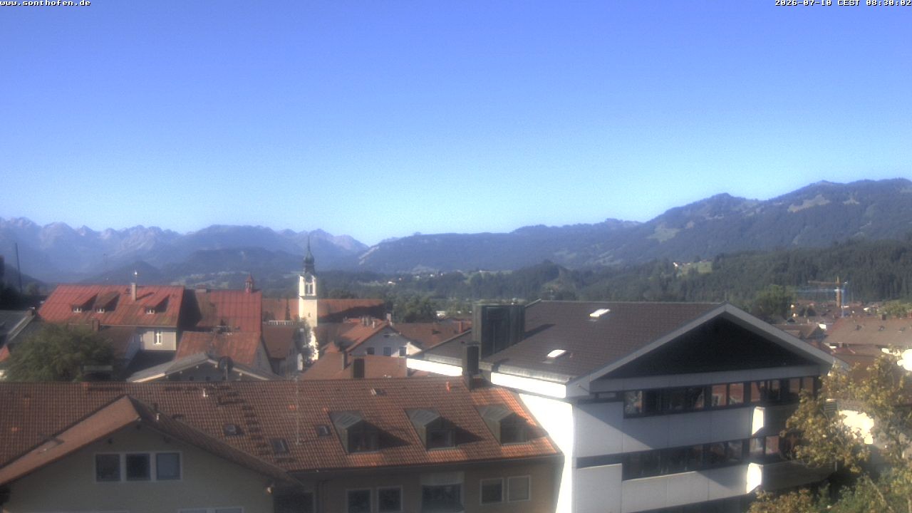 Archiv Foto Webcam Ausblick Rathaus Sonthofen