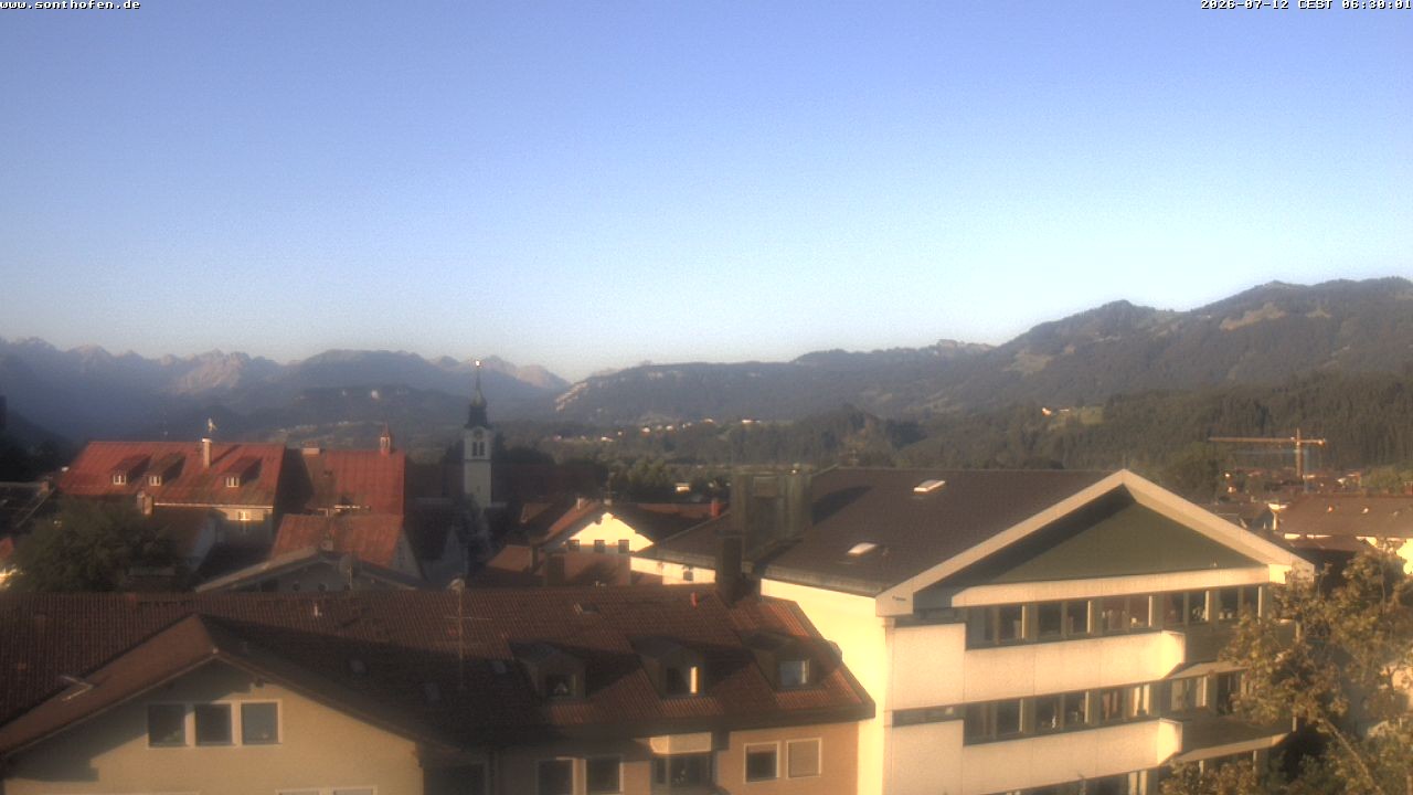 Archiv Foto Webcam Ausblick Rathaus Sonthofen