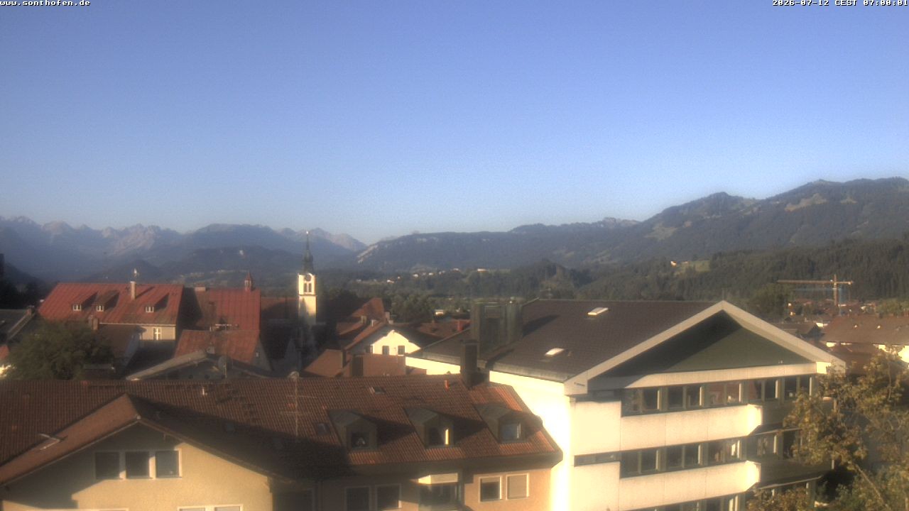 Archiv Foto Webcam Ausblick Rathaus Sonthofen