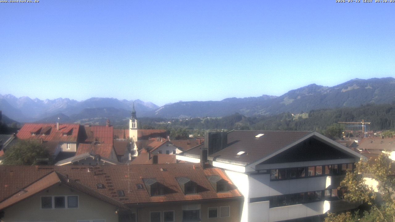 Archiv Foto Webcam Ausblick Rathaus Sonthofen