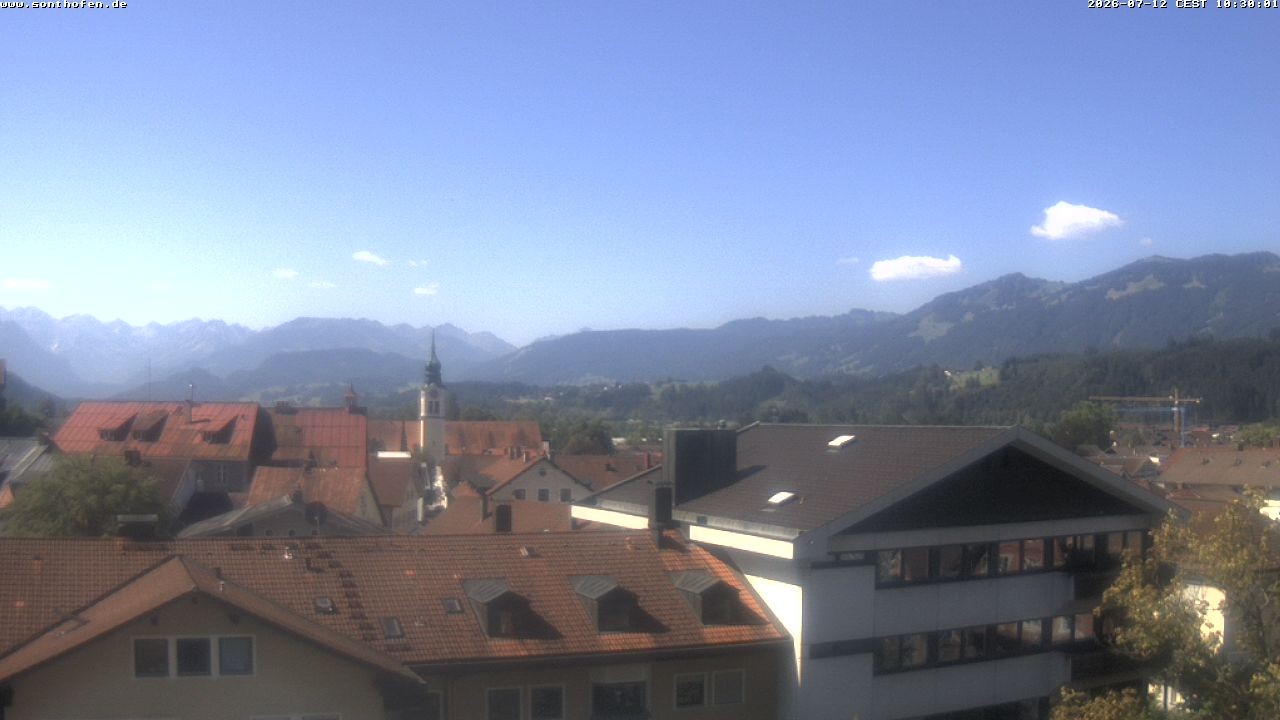 Archiv Foto Webcam Ausblick Rathaus Sonthofen