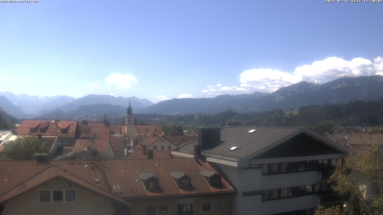Archiv Foto Webcam Ausblick Rathaus Sonthofen