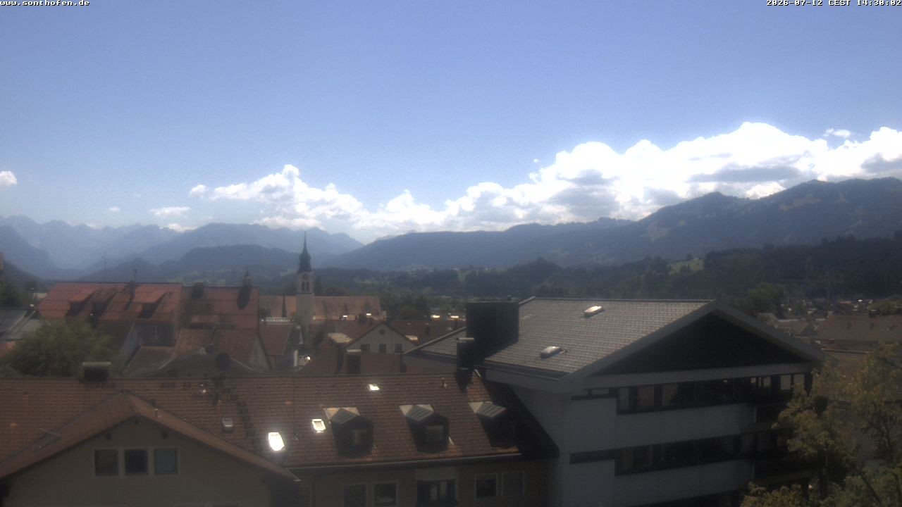 Archiv Foto Webcam Ausblick Rathaus Sonthofen