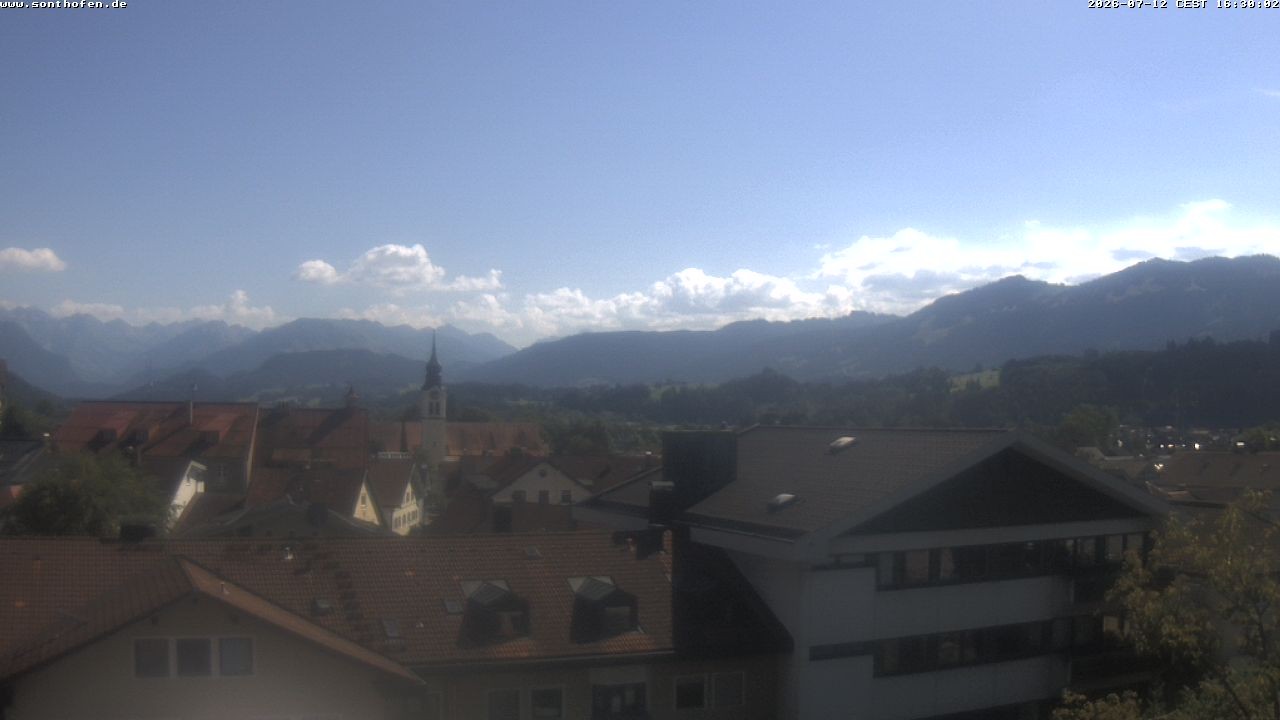 Archiv Foto Webcam Ausblick Rathaus Sonthofen