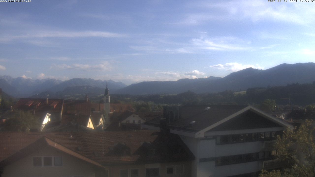 Archiv Foto Webcam Ausblick Rathaus Sonthofen