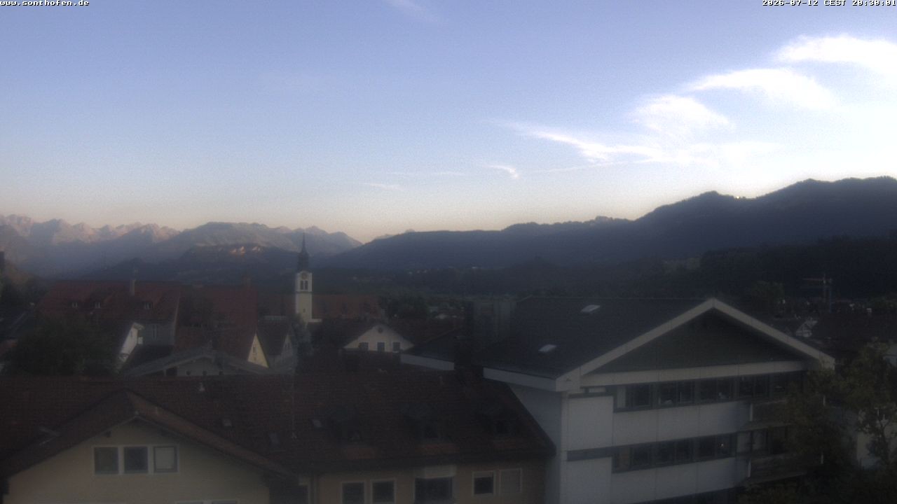 Archiv Foto Webcam Ausblick Rathaus Sonthofen