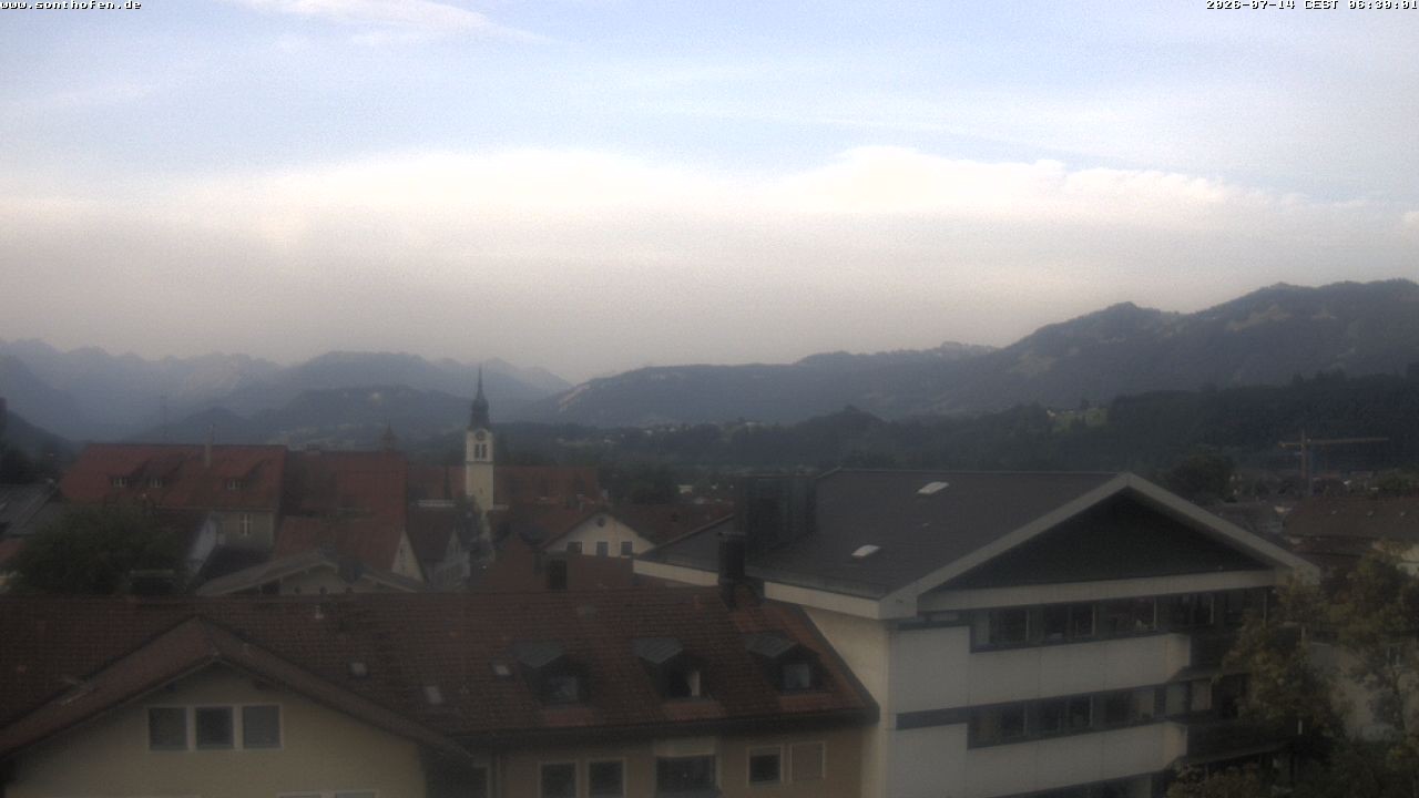 Archiv Foto Webcam Ausblick Rathaus Sonthofen
