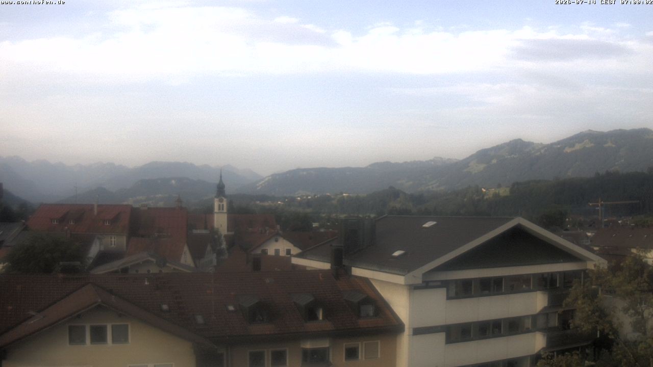 Archiv Foto Webcam Ausblick Rathaus Sonthofen