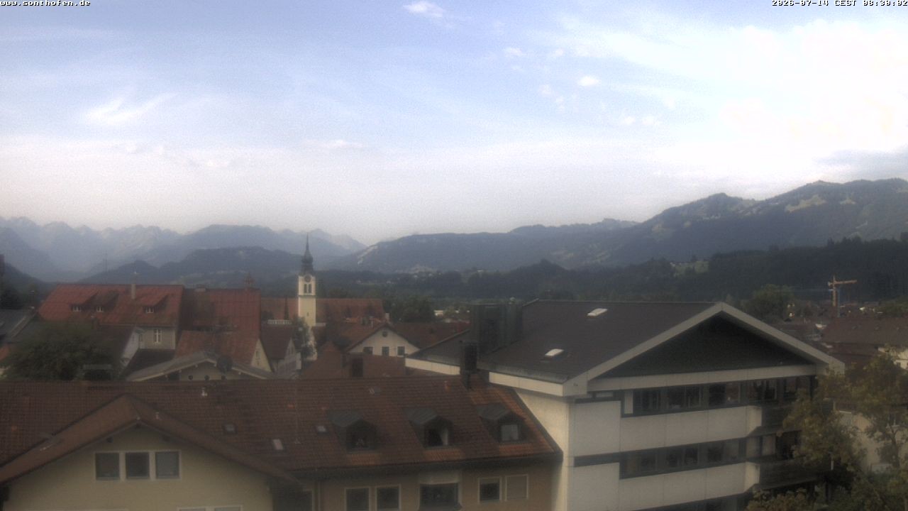 Archiv Foto Webcam Ausblick Rathaus Sonthofen