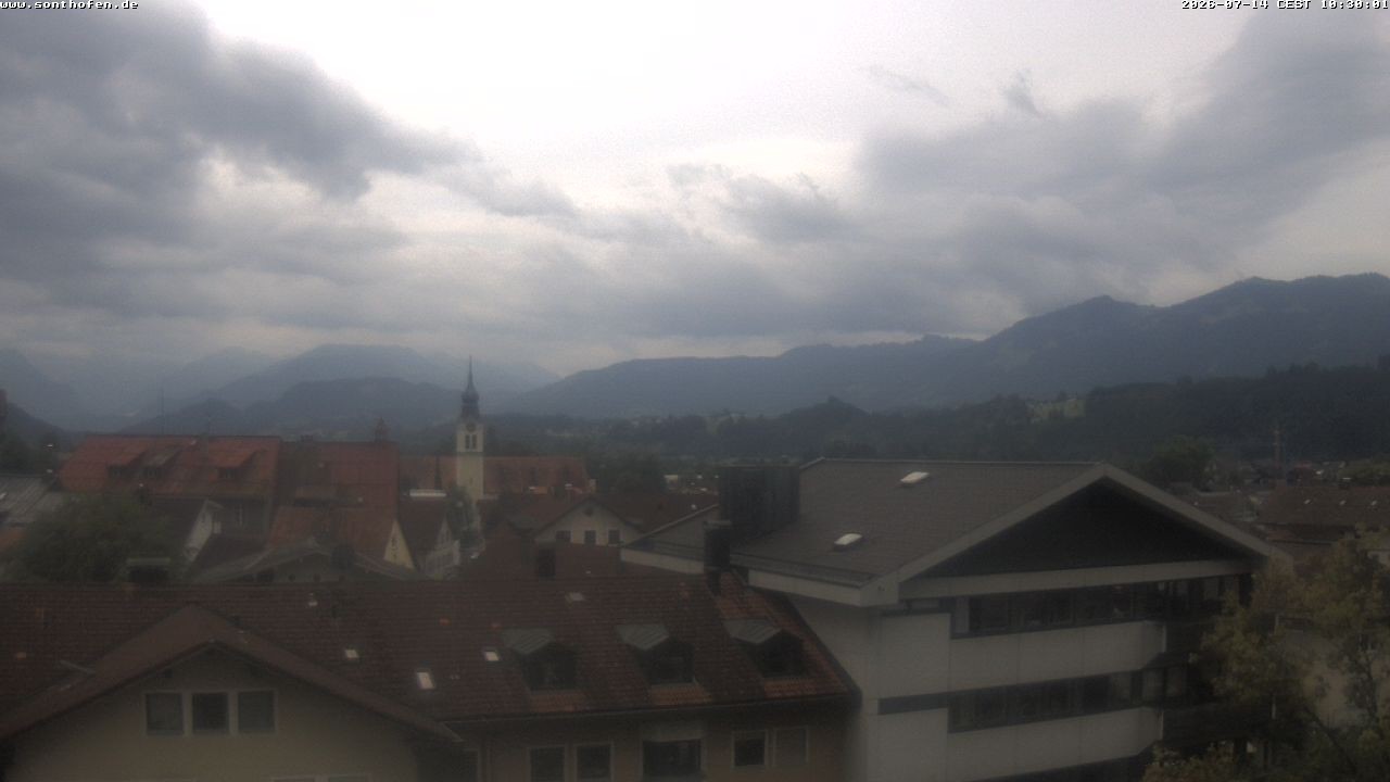 Archiv Foto Webcam Ausblick Rathaus Sonthofen