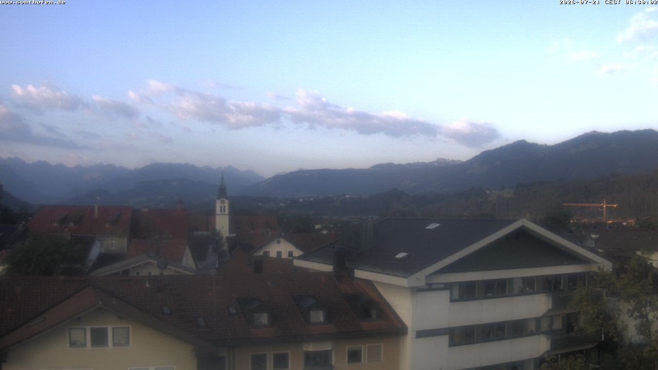 Archiv Foto Webcam Ausblick Rathaus Sonthofen