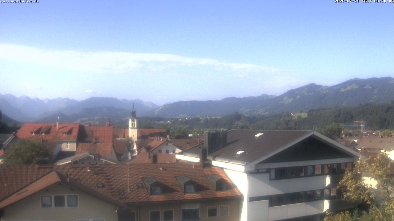 Archiv Foto Webcam Ausblick Rathaus Sonthofen