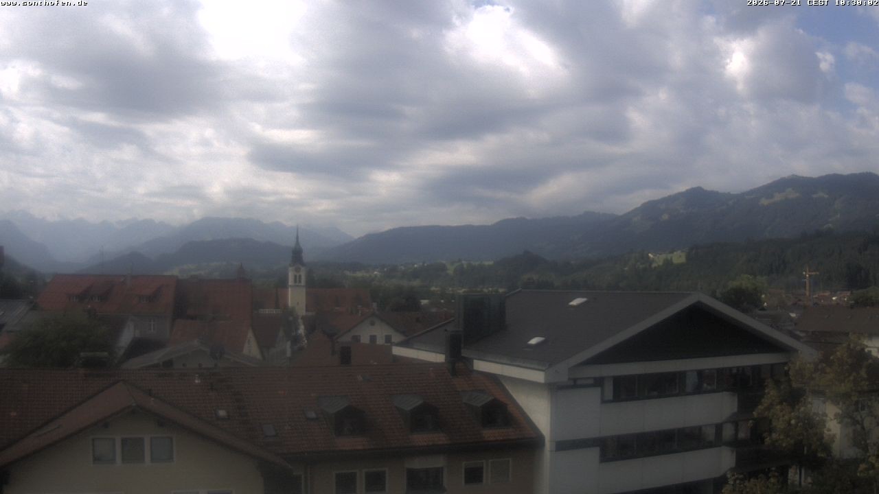Archiv Foto Webcam Ausblick Rathaus Sonthofen