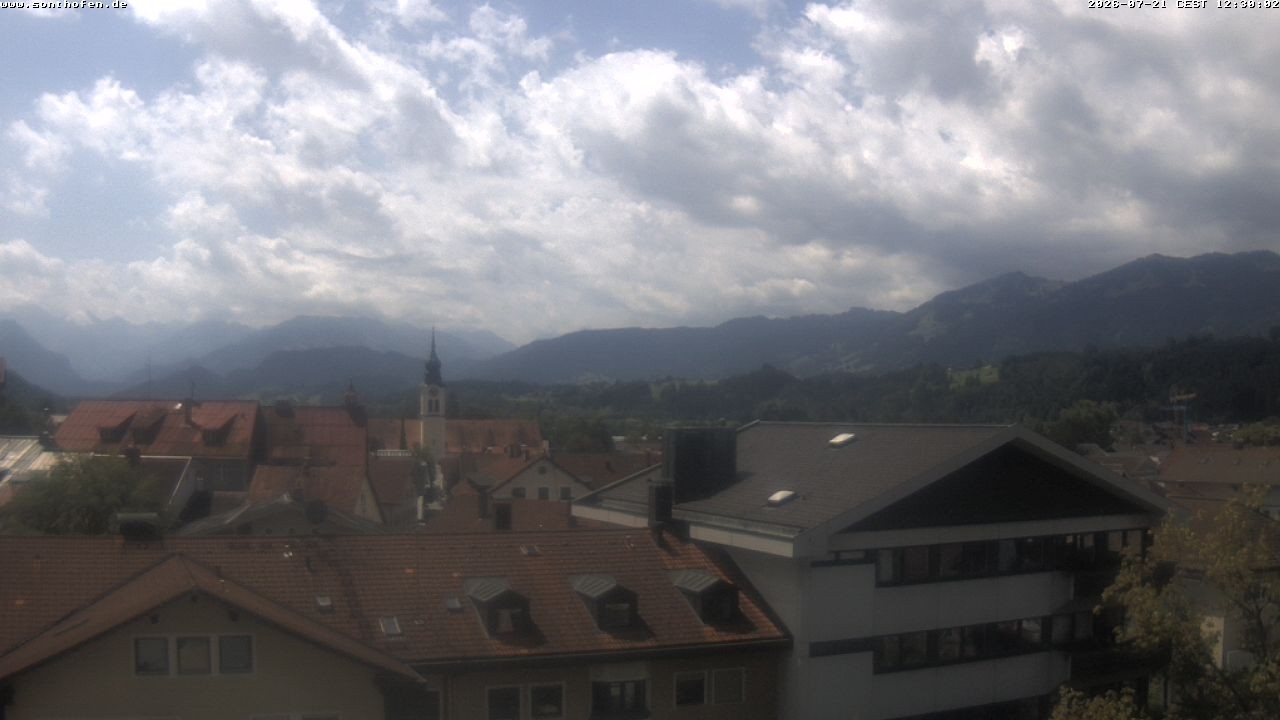 Archiv Foto Webcam Ausblick Rathaus Sonthofen