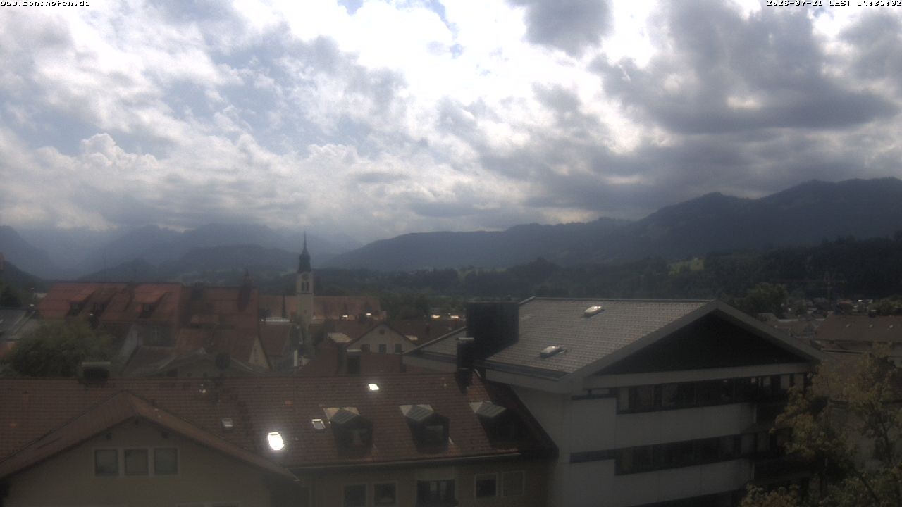 Archiv Foto Webcam Ausblick Rathaus Sonthofen