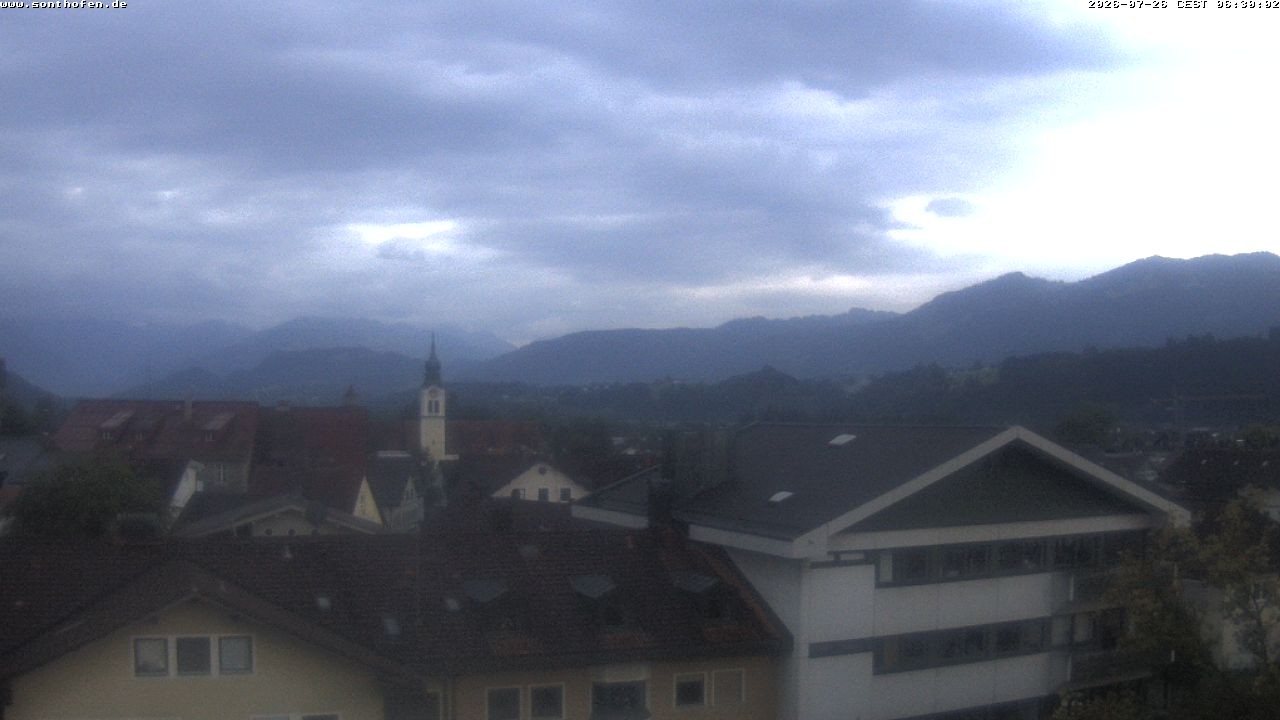 Archiv Foto Webcam Ausblick Rathaus Sonthofen