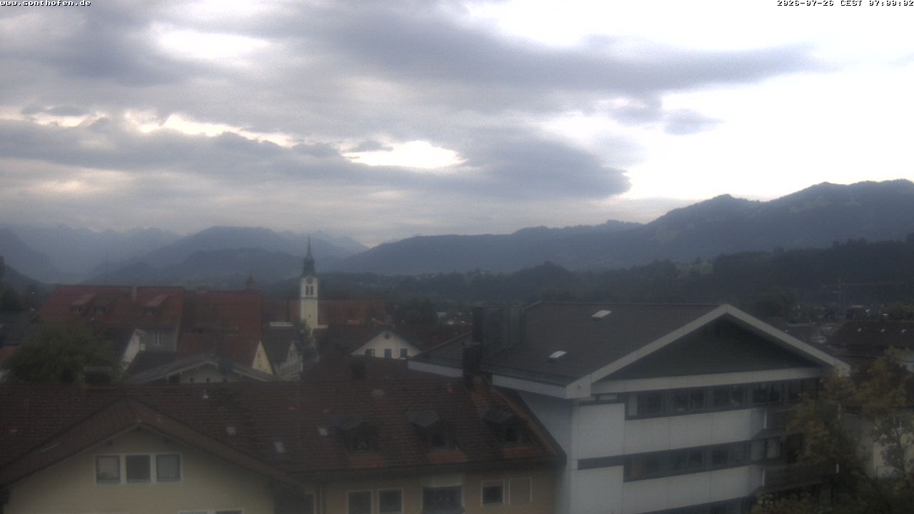 Archiv Foto Webcam Ausblick Rathaus Sonthofen