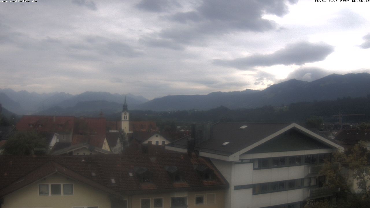 Archiv Foto Webcam Ausblick Rathaus Sonthofen