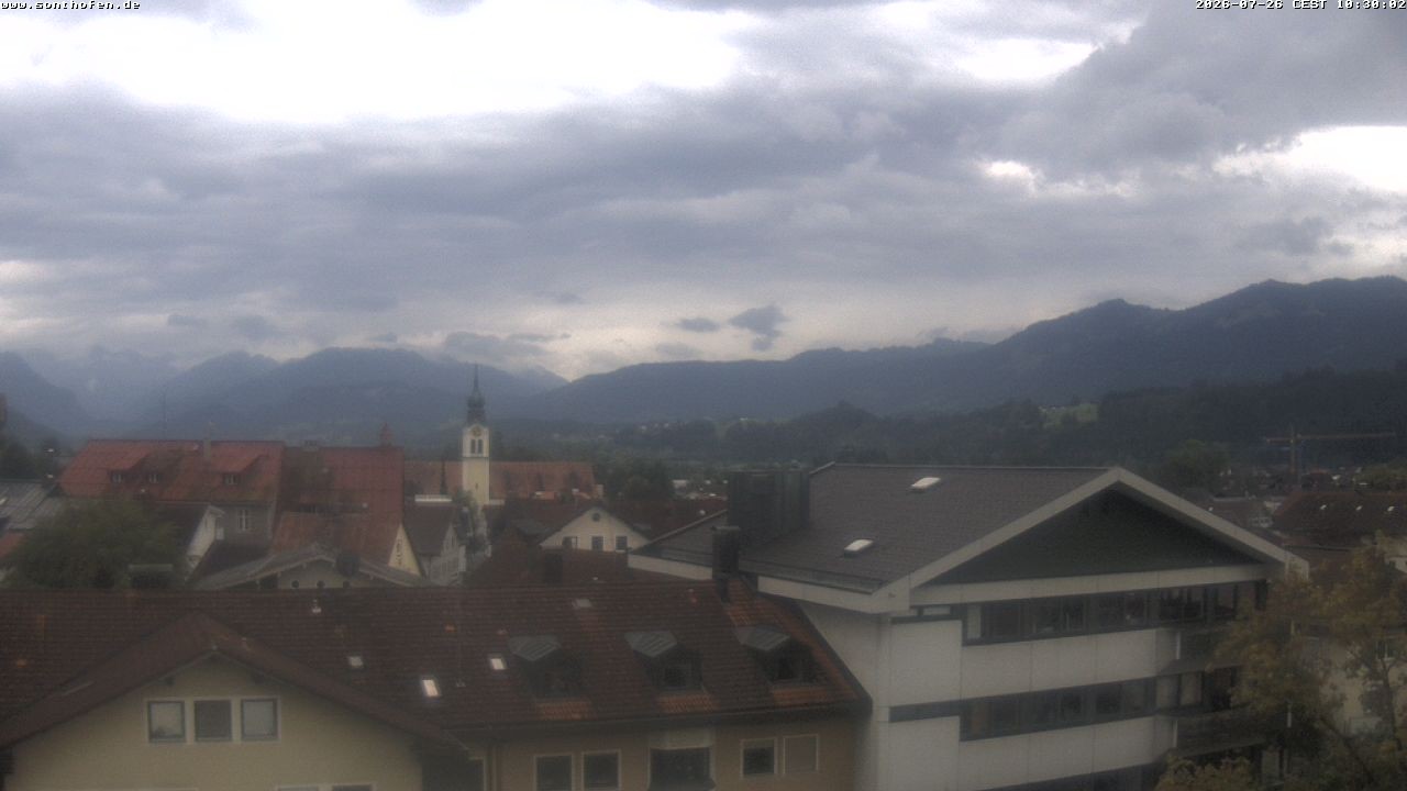 Archiv Foto Webcam Ausblick Rathaus Sonthofen