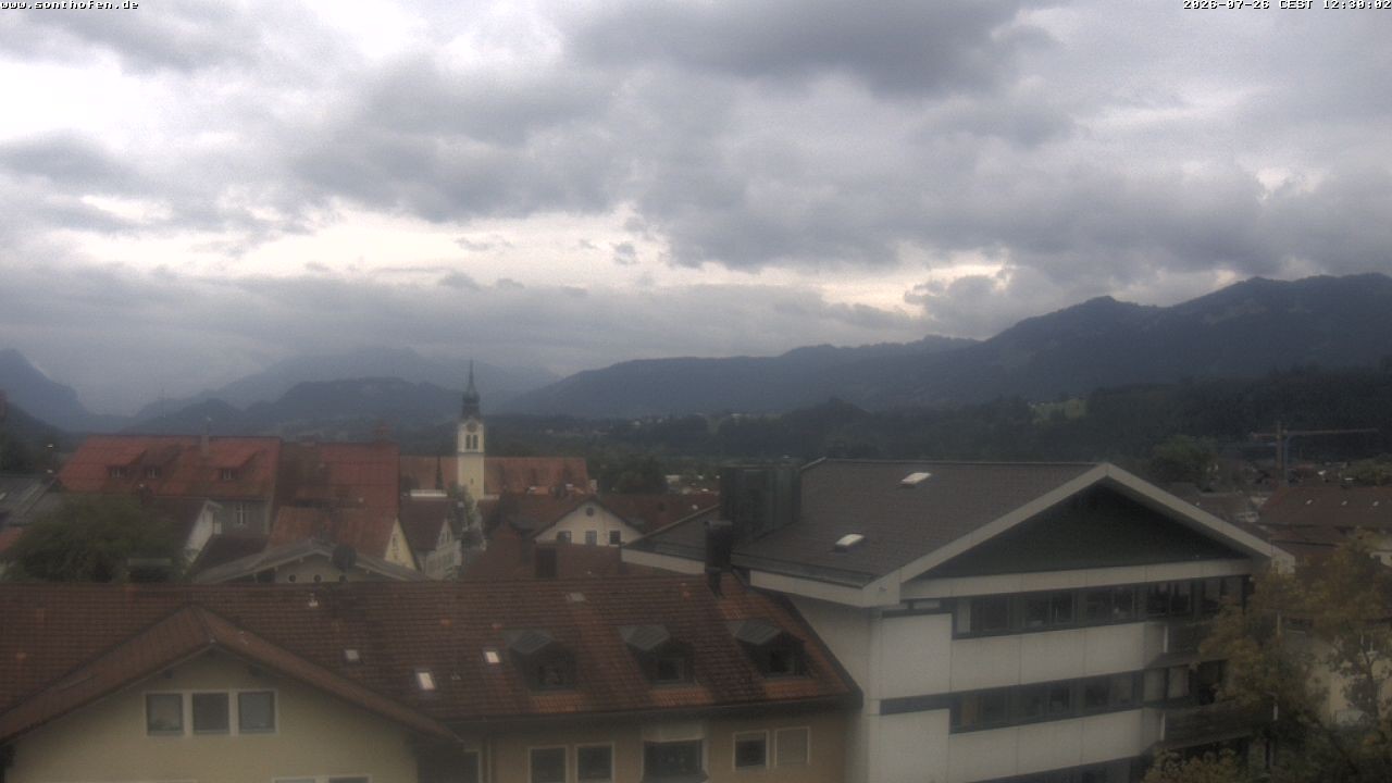 Archiv Foto Webcam Ausblick Rathaus Sonthofen