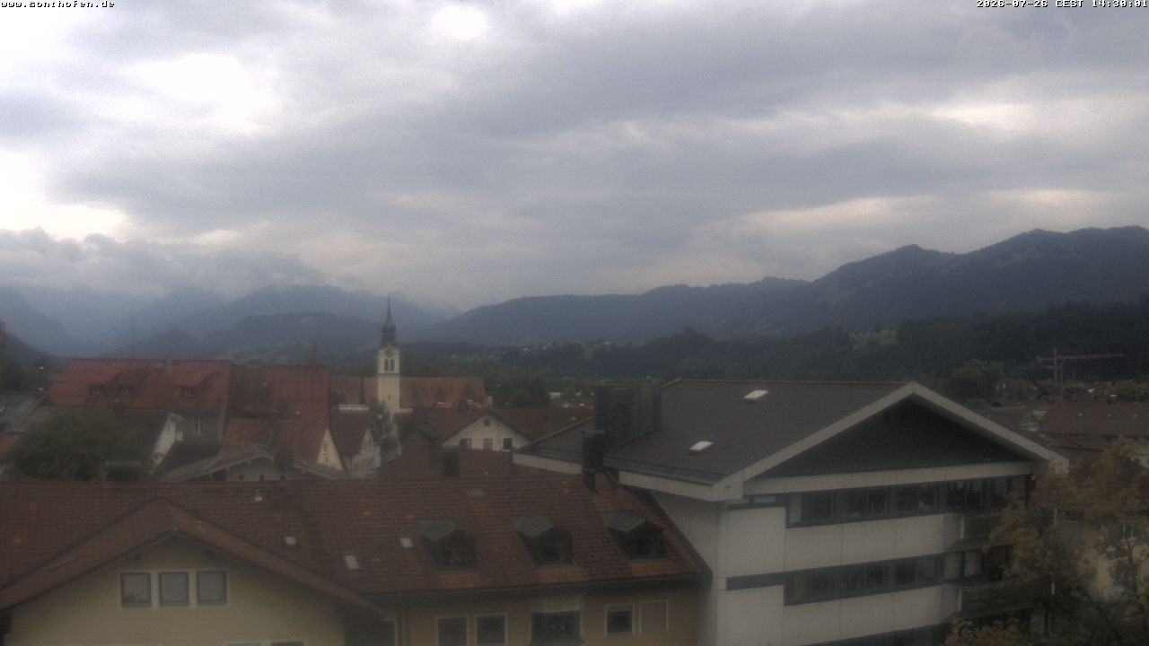 Archiv Foto Webcam Ausblick Rathaus Sonthofen